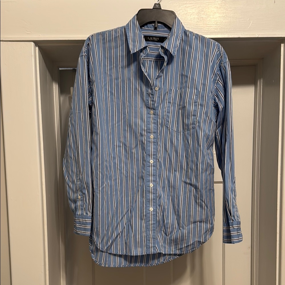 Lauren Ralph Lauren Blue Striped women’s Shirt, size M